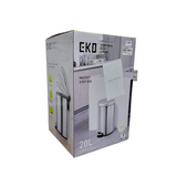 EKO Maggey Stainless Steel Round Step Bin With Soft Closing Lid 20L