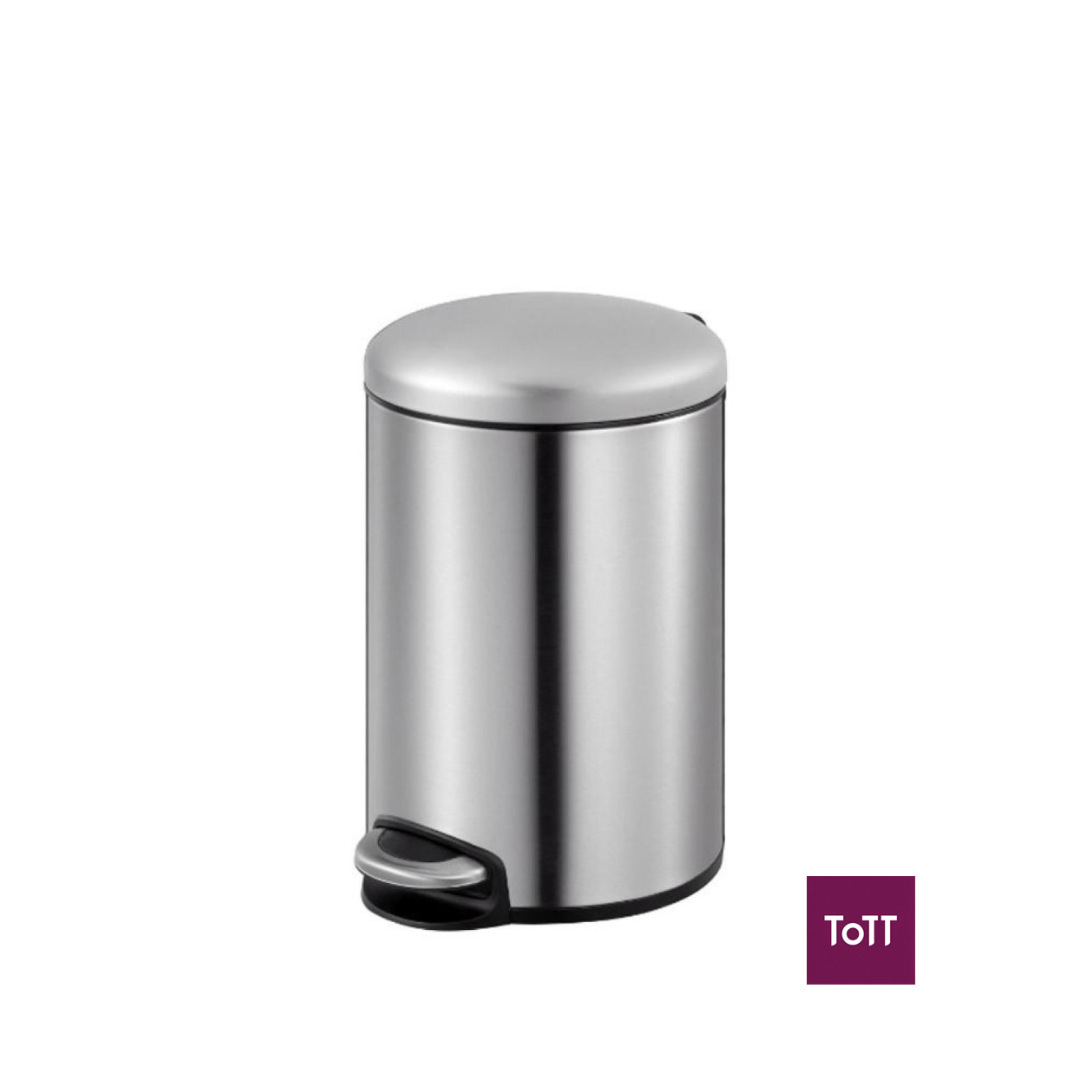 EKO Maggey Stainless Steel Round Step Bin With Soft Closing Lid 20L