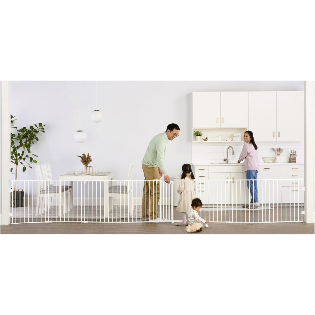 Regalo 4-in-1 Super Wide 16 foot Metal Safety Gate and Play Yard
