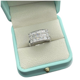 PT900 Natural Emerald Cut Diamond Ring with Cert
