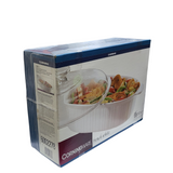 CorningWare 6002278 French White 4 Quart Oval Casserole W/Glass Cover