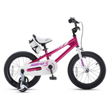 Royalbaby Kids Bike Freestyle BMX Bicycle with Training Wheels & Kickstand Fuchsia