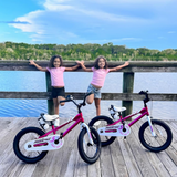 Royalbaby Kids Bike Freestyle BMX Bicycle with Training Wheels & Kickstand Fuchsia