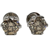 18KWG Diamond Earring, D2 = 2.14cts
