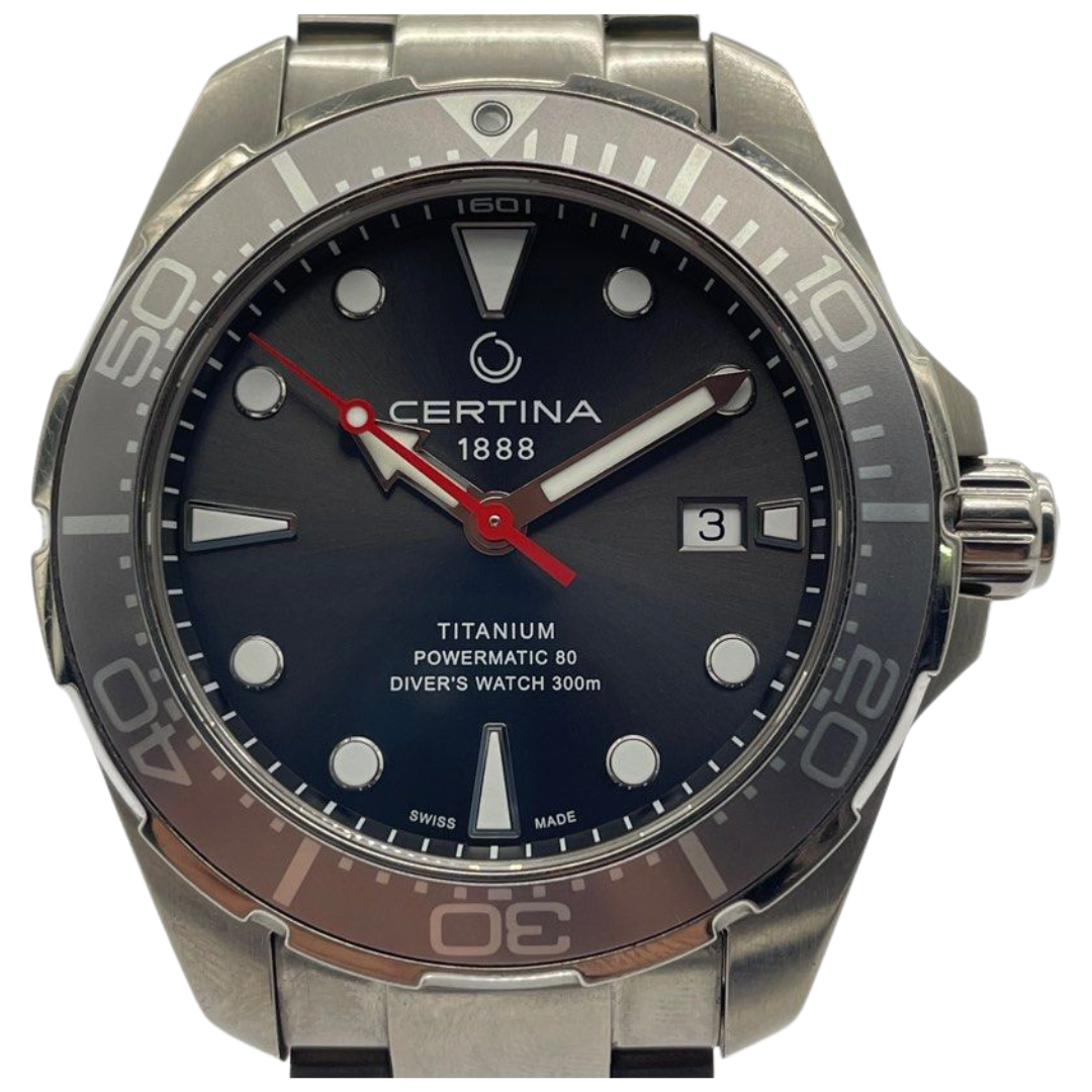 Certina DS Action Fiver Titanium Powermatic 80 43mm Automatic Grey Dial Watch