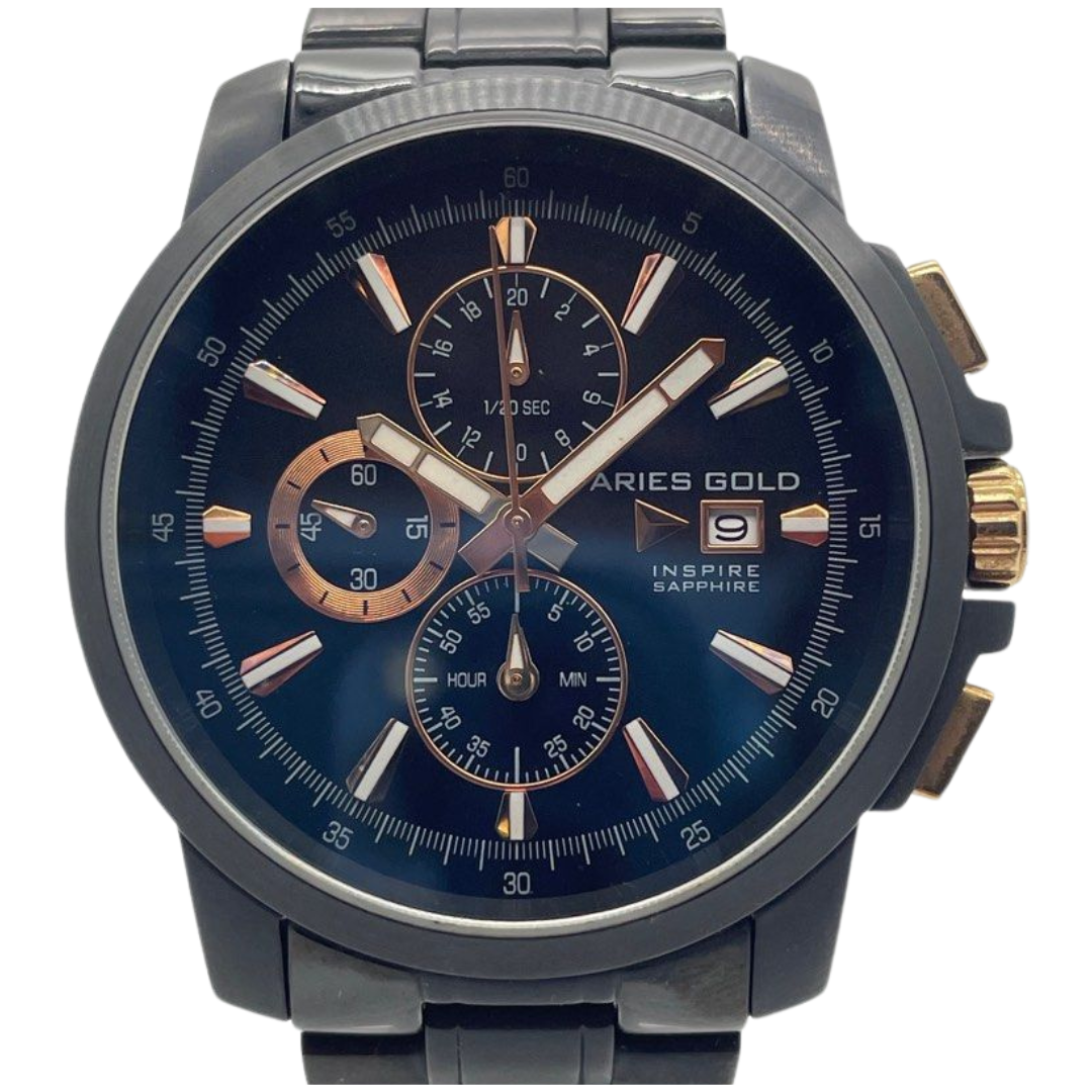 Aries Gold Inspire Contender Black 42.5mm Chronograph Quartz Watch