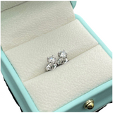 750 White Gold Diamond Earring, D2=0.50 Carat
