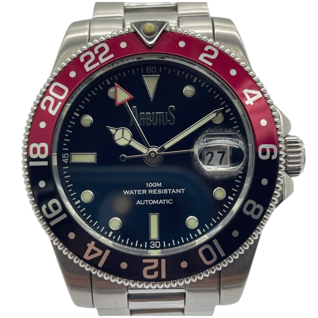 Arbutus GMT 40.5mm Automatic Black Dial Watch AR1806
