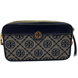 Tory Burch Women's T Monogram Jacquard Double-Zip Mini Bag Crossbody