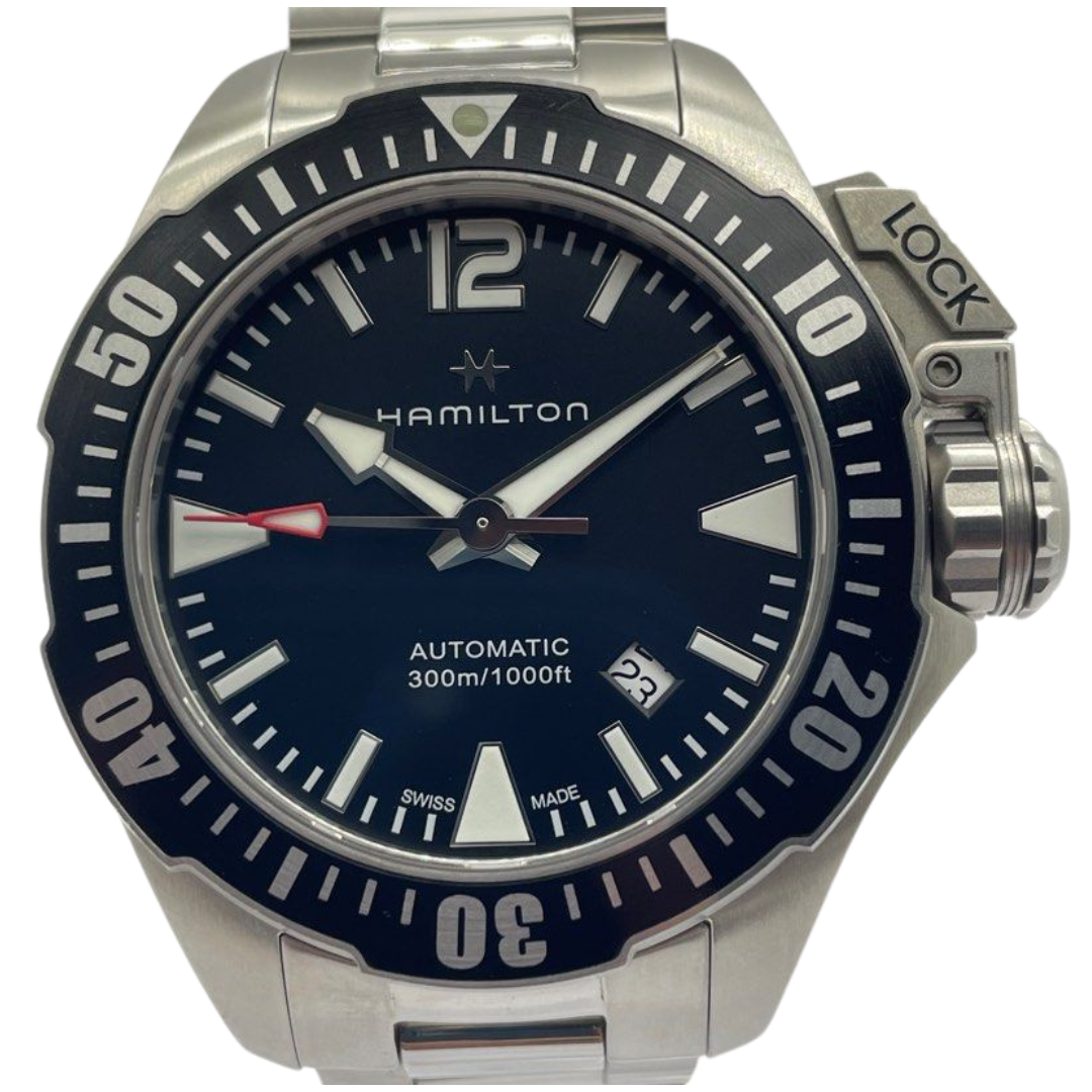 Hamilton Kahki Navy 42mm Automatic Black Dial Watch H776050