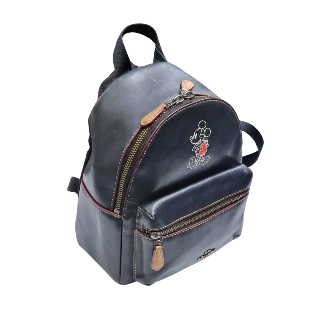 COACH x Disney Collaboration F59837 Mini Charlie Backpack Leather