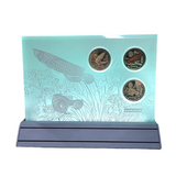 Lao Arowana 925 Silver Coin Set W/LED Light Stand