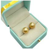 18K Yellow Gold Golden Pearl Earring