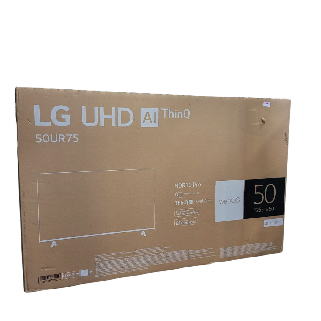 LG 50UR7550 - 50 inches UHD 4K SMART TV, 2023 model, α5 AI processor Gen6, with Magic Remote and Google Assistant/THINQ AI
