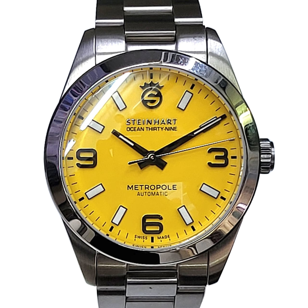 Steinhart Ocean 39 Metropole Yellow Automatic Watch 39mm