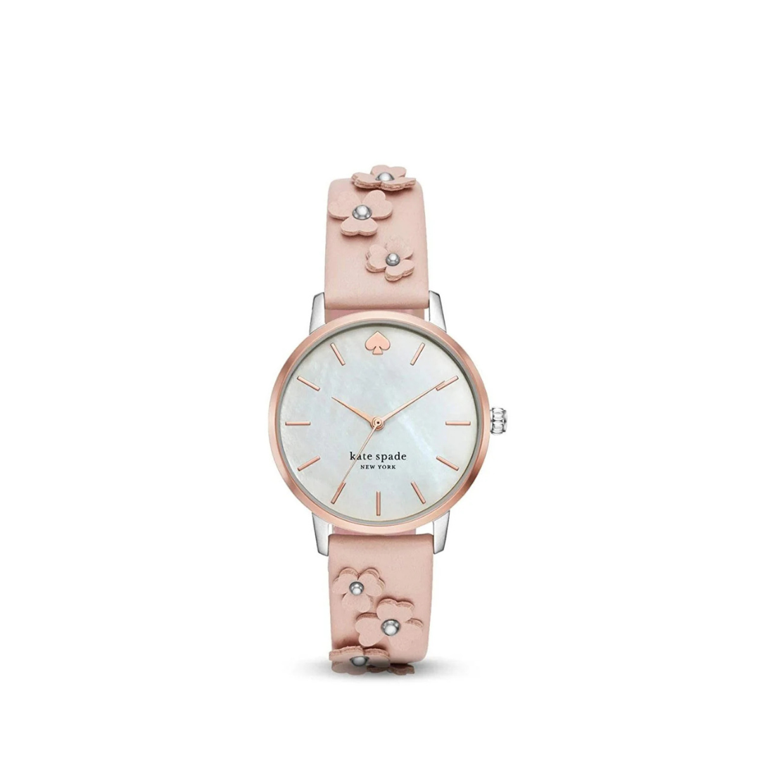 Kate Spade Women's KSW-1513 Metro Pink Leather Watch 34mm