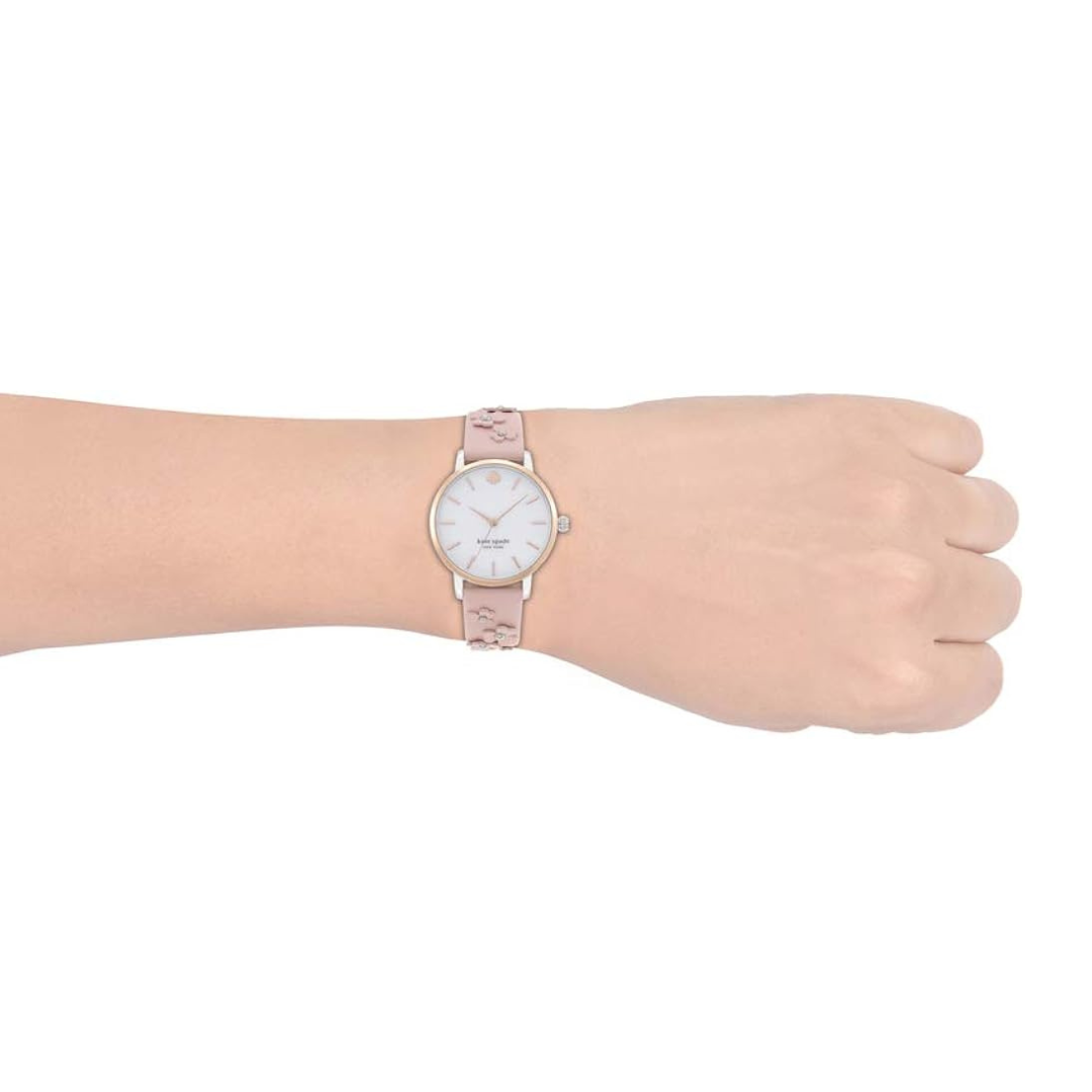 Kate Spade Women's KSW-1513 Metro Pink Leather Watch 34mm