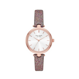 Kate Spade Holland KSW1580 Glittery Leather Band Watch 34mm