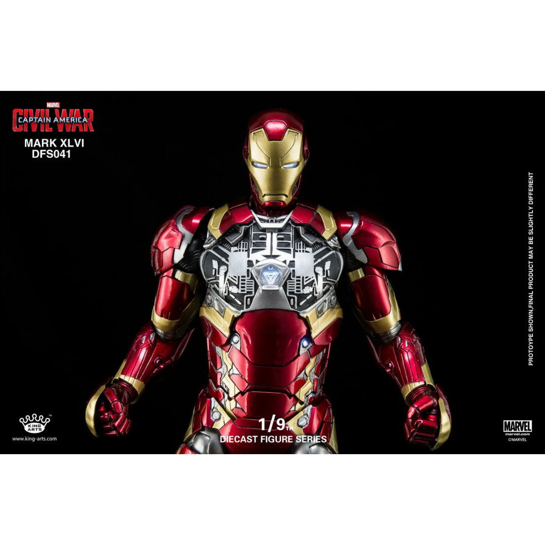 King Arts DFS041 Marvel 1/9 Diecast Figure Series Civil War Iron Man Mark 46 XLVI Secondary image