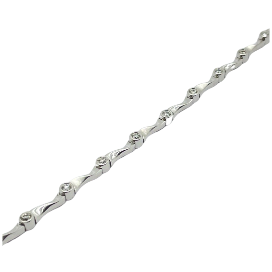 18K White Gold Diamond Bracelet