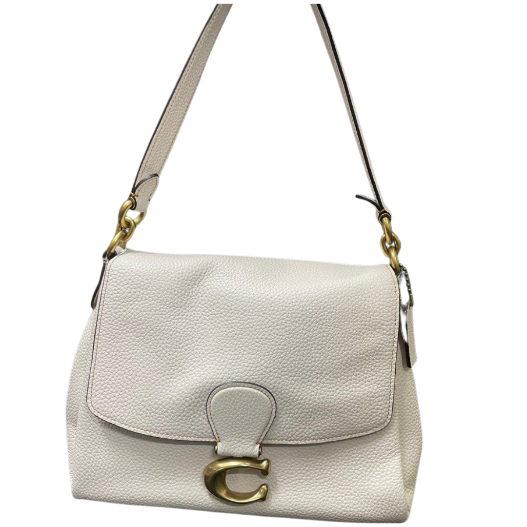 Coach White Leather Tabby Shoulder Bag w/Sling