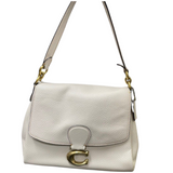 Coach White Leather Tabby Shoulder Bag w/Sling