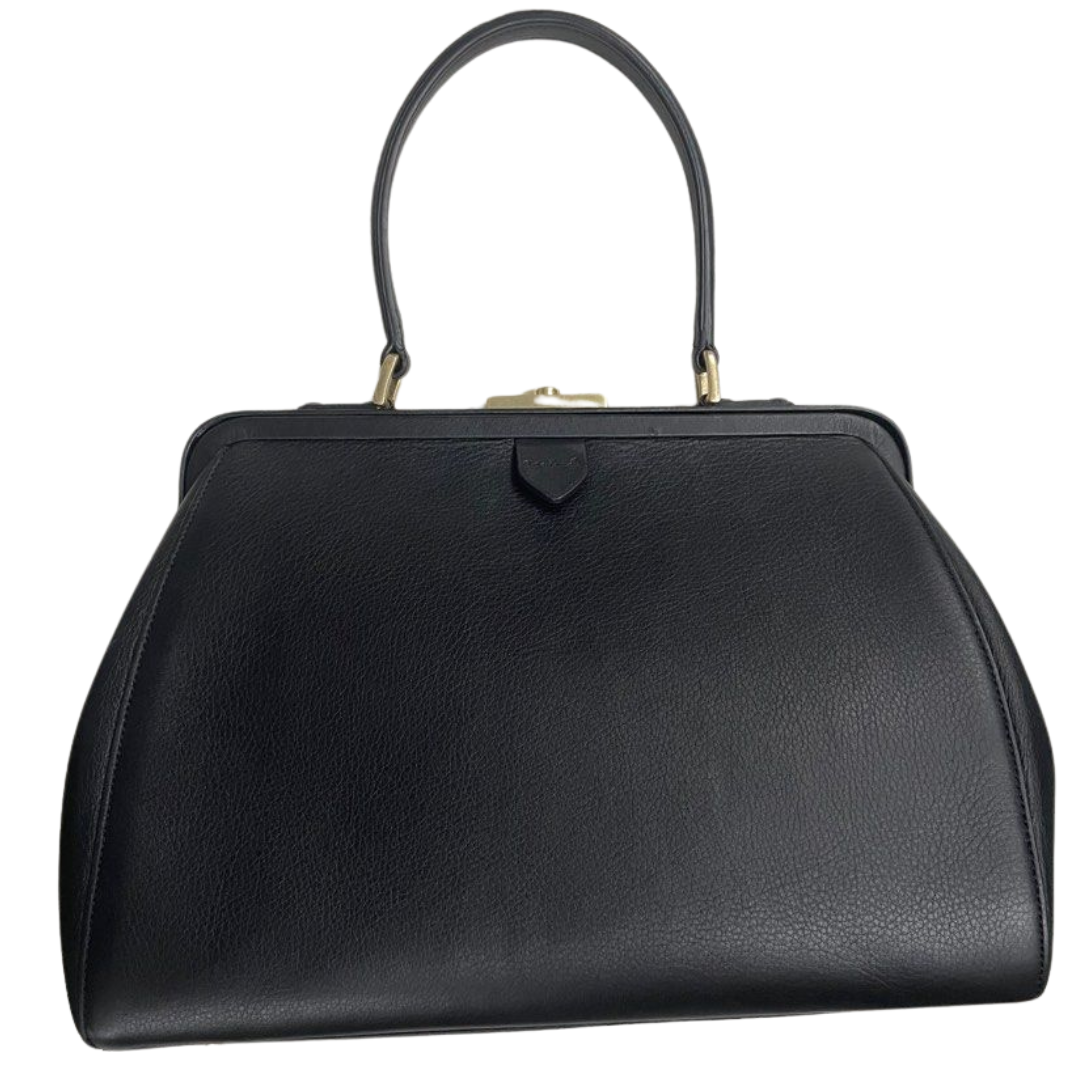Agnes B Leather Top Handle Bag