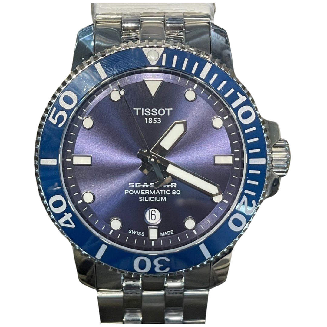 Tissot Seastar 1000 Powermatic 80 Silicium 43mm Automatic Blue Dial Watch T120407