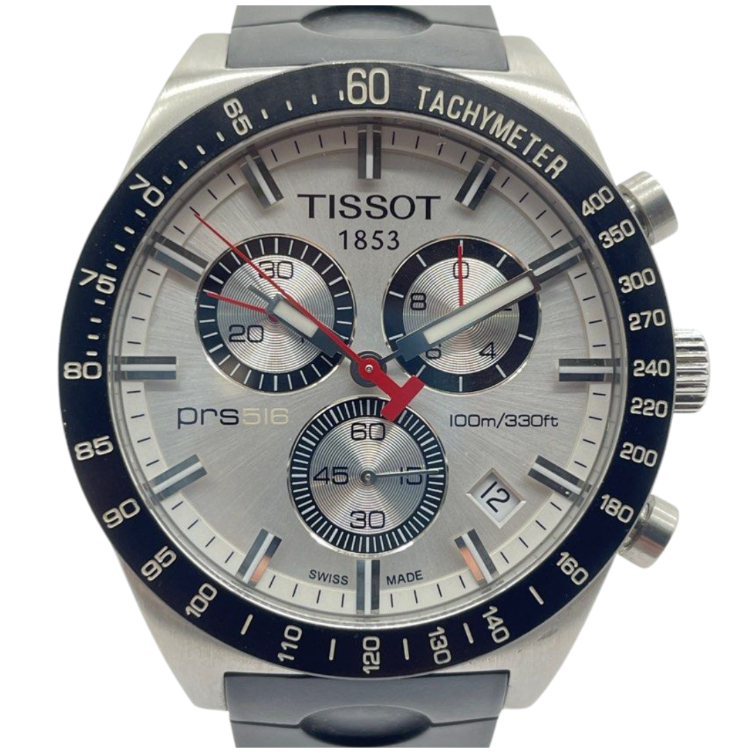 Tissot T-Sport PRS 516 42mm Chronograph Quartz Silver Dial Watch