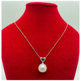 18K White Gold South Sea Pearl, Ruby, Diamond Necklace w/Cert