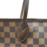 Louis Vuitton N41358 Neverfull MM Damier Ebene Canvas Tote Bag H11.4'' x  L12.6'' x W6.7''
