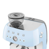 Smeg EGF03PBUK Espresso Coffee Machine with Grinder, Pastel Blue