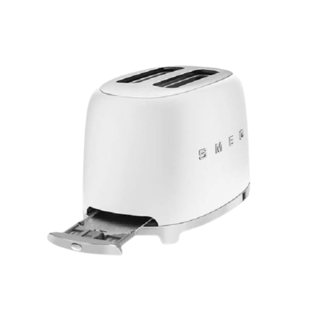 Smeg TSF01WHMUK 2-Slice Toaster, Matte White