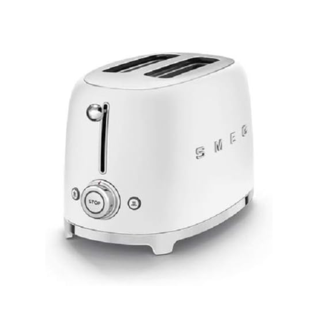 Smeg TSF01WHMUK 2-Slice Toaster, Matte White