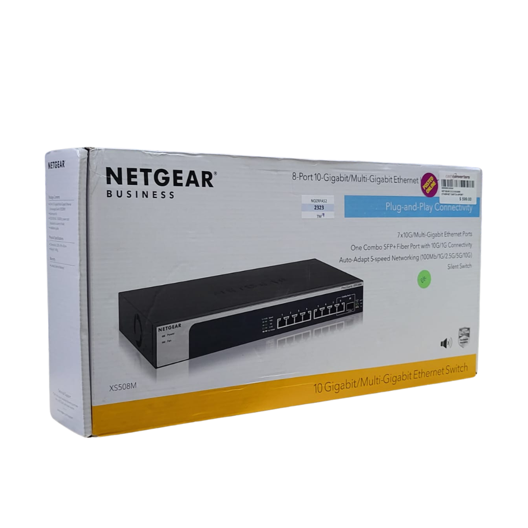 NETGEAR XS508M 8-Port 10G Multi-Gigabit Ethernet Unmanaged Switch 1 x 10G SFP+