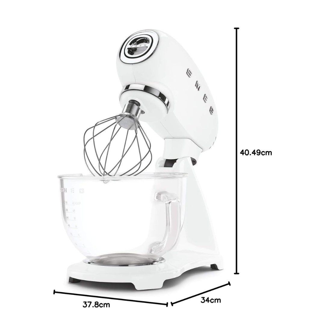 Smeg SMF13 50s Retro Style Aesthetic Stand Mixer White