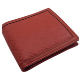 Gucci Men's Red Orange Diamante Leather Bi-fold Wallet w/coin Pocket 237359