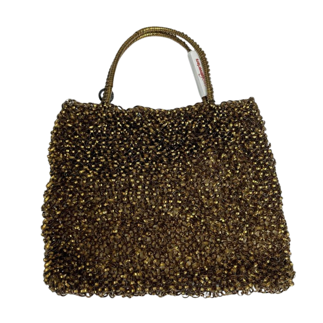 Anteprima Metallic Wire Mesh Bronze Tote Bag