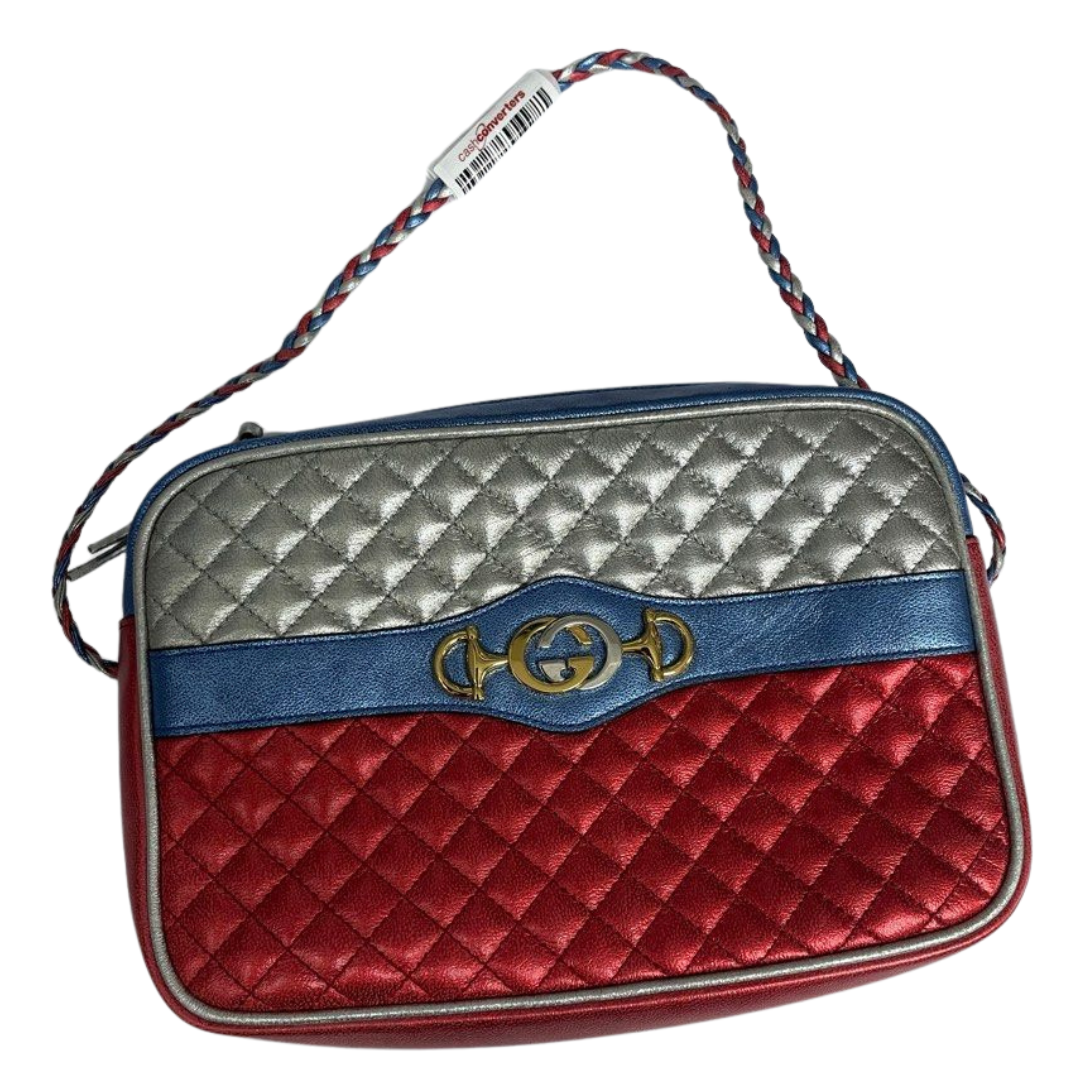 Gucci Trapuntata Metalic Laminated Leather Shoulder/Crossbody Bag