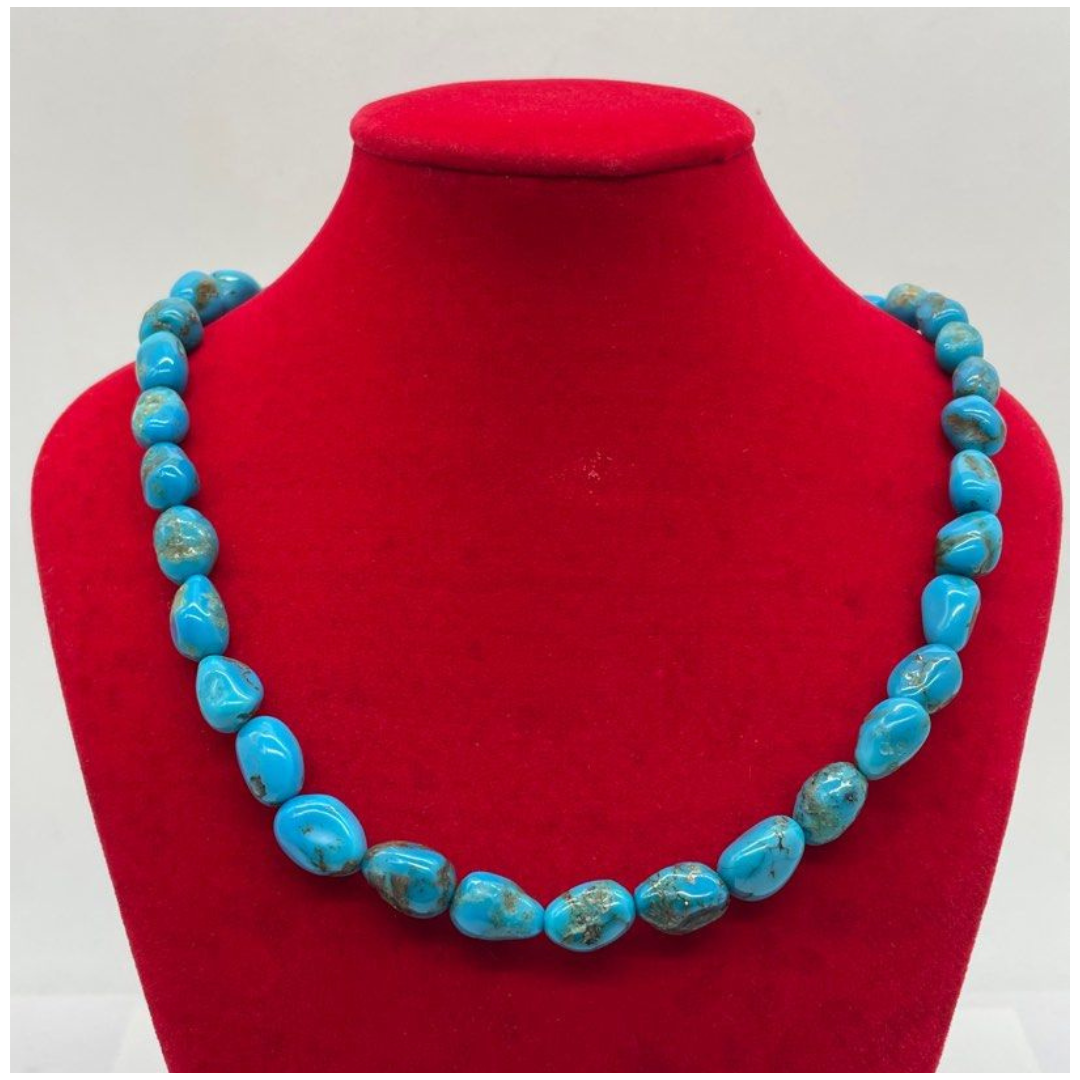 Turquoise Necklace w/Silver Clasp