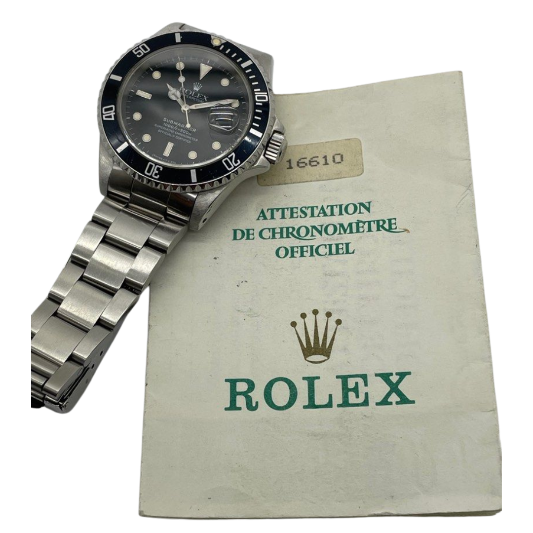 Rolex Submariner 16610 40mm Automatic Black Dial Watch