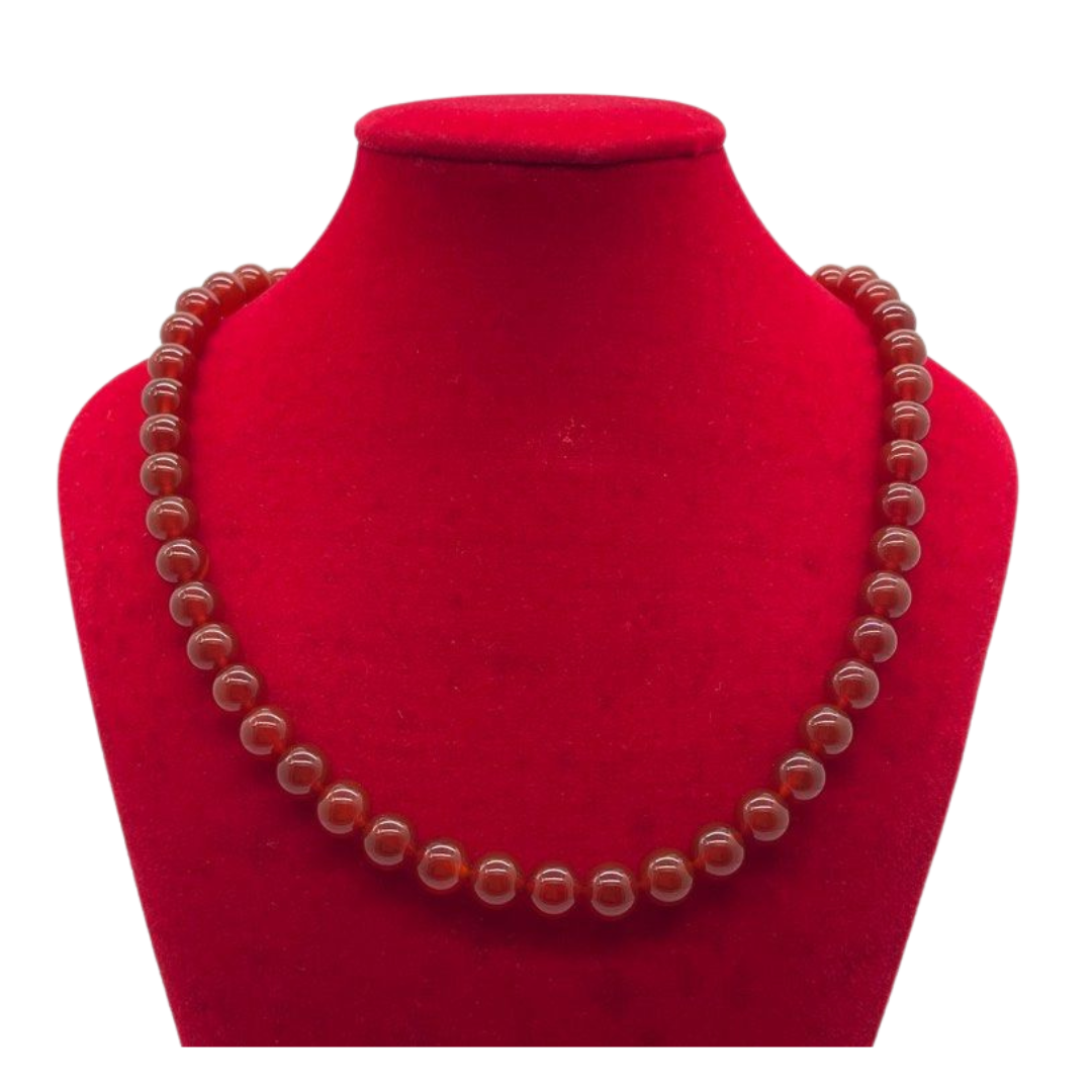 Agate Necklace 43cm, Silver Clasp