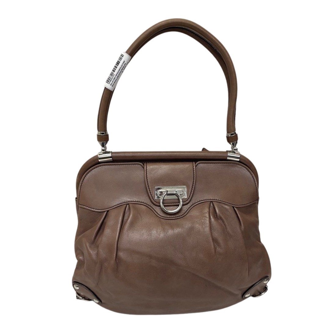 Salvatore Ferragamo Tote Leather Bag, Brown Main image