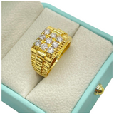 916 Yellow Gold Men’s Natural Diamond Ring