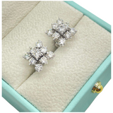 750 White Gold Natural Diamond Earring