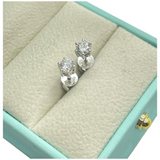 750 White Gold Natural Diamond Earring