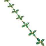 18K Yellow Gold Natural Emerald Bracelet