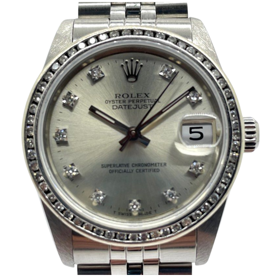 Rolex Datejust 68274 31mm Diamond Dial and Bezel Automatic Steel Watch