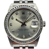 Rolex Datejust 68274 31mm Diamond Dial and Bezel Automatic Steel Watch