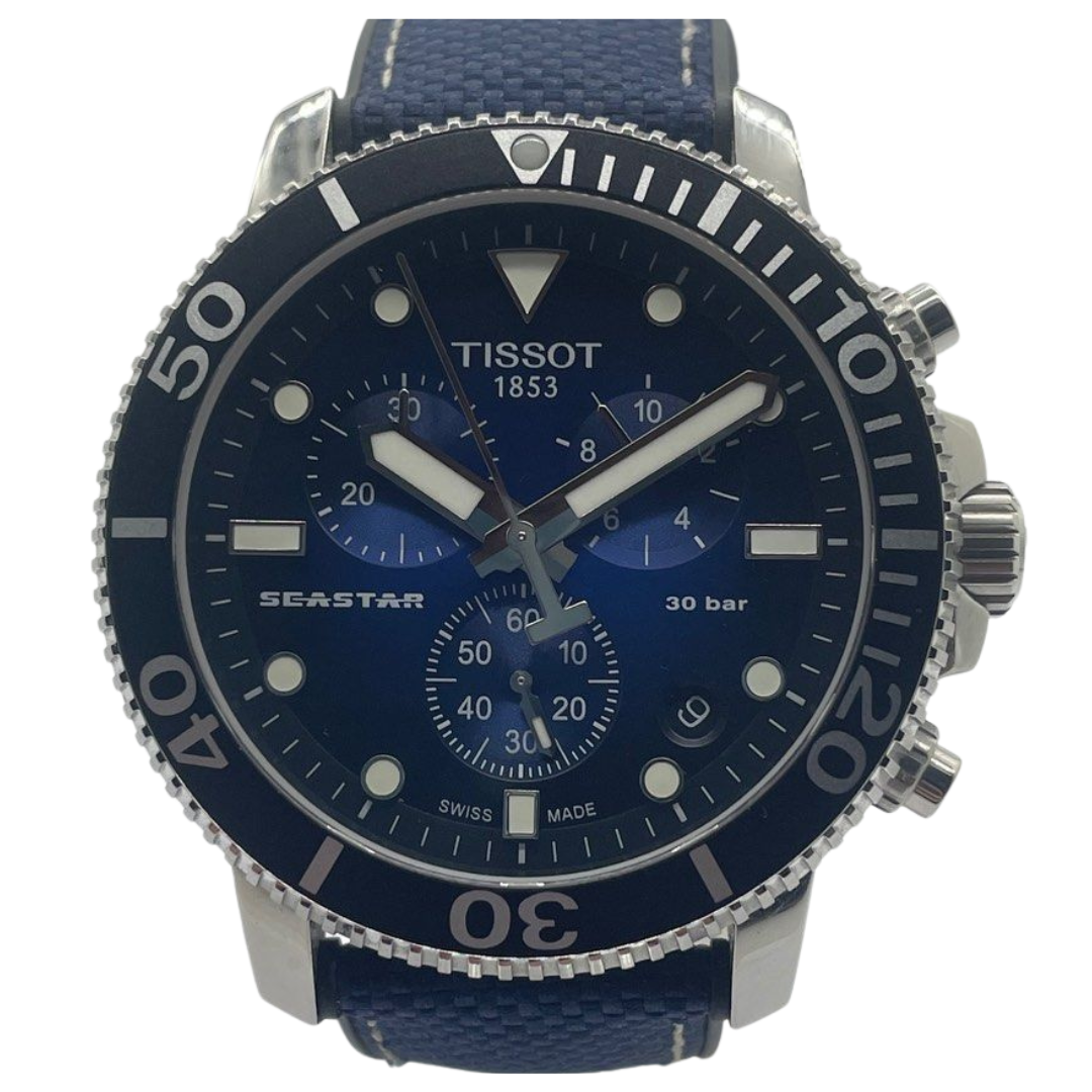 Tissot Seastar 1000 45mm Chronograph Quartz Blue Dial Watch